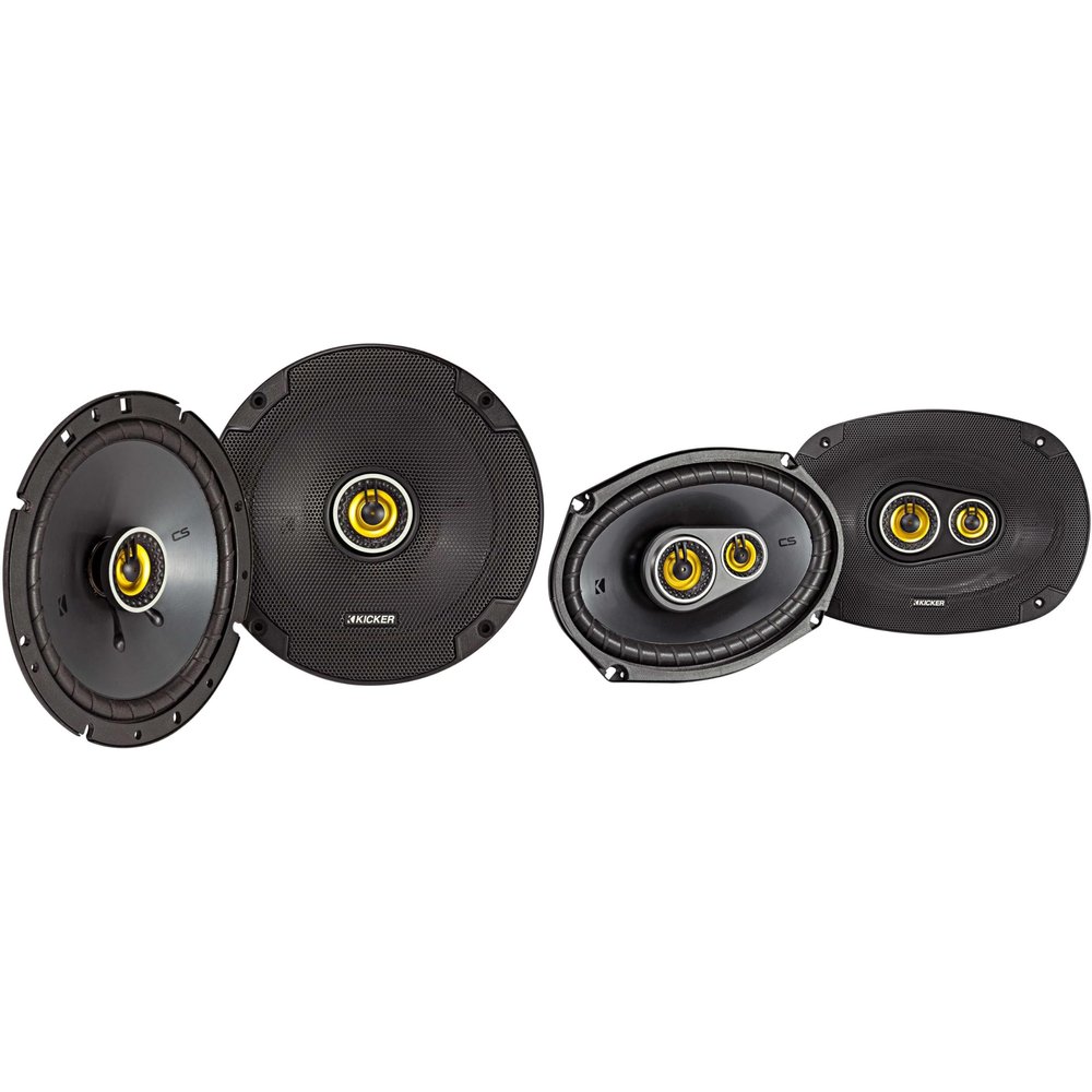 Kicker 46CSC6934 CS-Series CSC693 6x9-Inch (160x230mm) 3-Way Speakers w/ 46CSC674 6.75" Coaxial Bundle