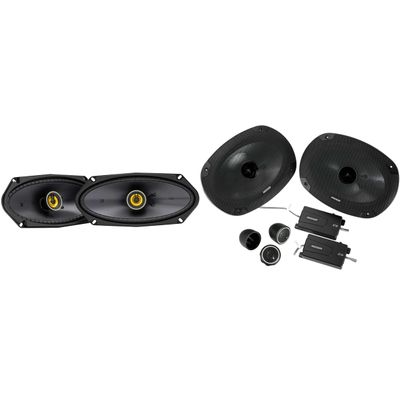 Kicker 46CSS694 CS-Series CSS69 6x9-Inch (160x230mm) Component System with .75-inch w/ 50CSC4104 4x10 Coaxial Bundle