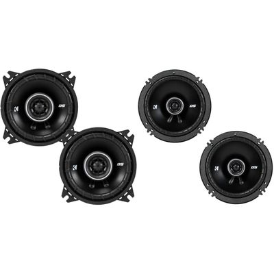 Kicker DSC650 6.5-Inch (160-165mm) Coaxial Speakers w/ 43DSC404 4" Coaxial Bundle
