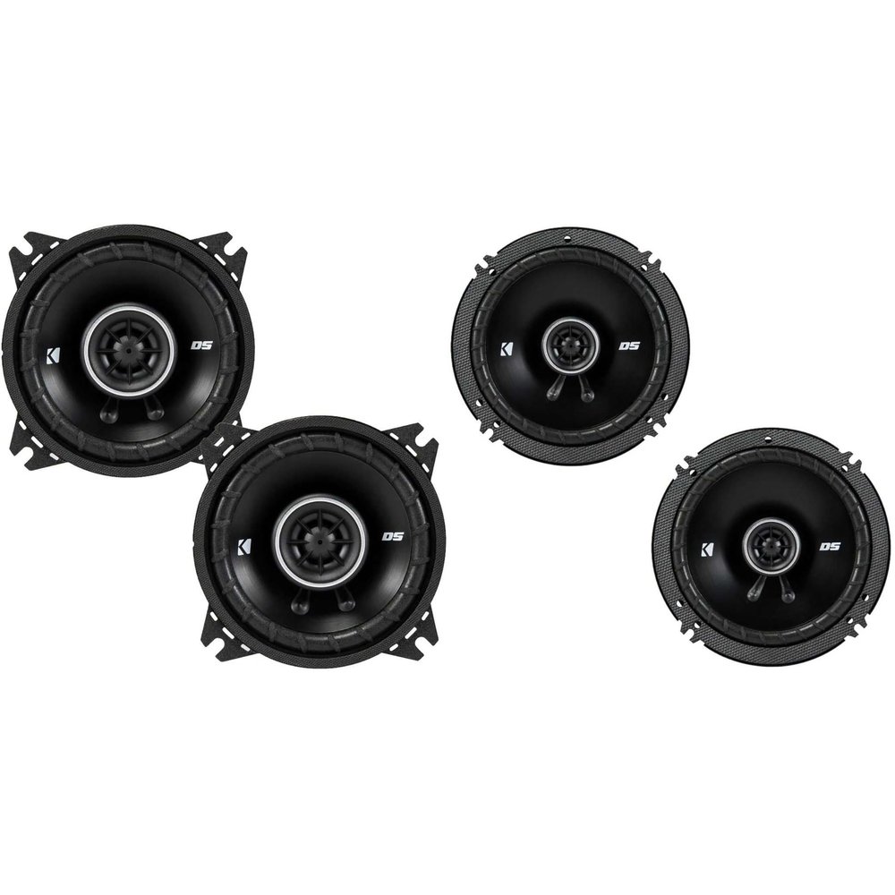 Kicker DSC650 6.5-Inch (160-165mm) Coaxial Speakers w/ 43DSC404 4" Coaxial Bundle