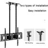 Adjustable TV Stands, Ceiling Mount TV Stands, 2-Post Single Screen TV Stands, Tilt TV Stands for 40-80 Inch TVs, Ceiling Mounts view 4