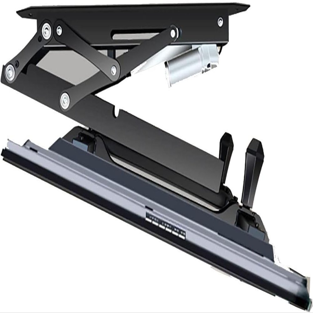 Adjustable Ceiling TV Mount Bracket - Motorized Tv Mount, 0-85 Flip Down TV/Monitor Bracket, 32-70 Inch Electric TV Lift, Remote Control Large Flip Down Motorized Pitched Roof