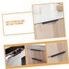 Yardenfun 6pcs Modern Black Aluminum Door Handles Brushed Cabinet Pulls Easy Install Kitchen Cabinet Handles for Living view 3