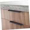 Yardenfun 6pcs Modern Black Aluminum Door Handles Brushed Cabinet Pulls Easy Install Kitchen Cabinet Handles for Living view 4
