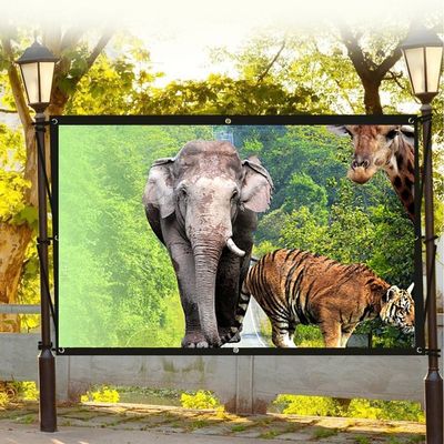 60'' 72'' 84'' 92'' 100'' 110'' 120'' Indoor/Outdoor Movie Screen Foldable Projector Screen 16:9/4:3 HD Portable Projection Screen for School Office Party Home(100inch-4:3)