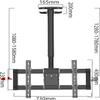 Adjustable Ceiling TV Mount, Tilt and Telescopic Ceiling TV Mount, Ceiling Suspended Telescopic Milk Tea Shop Wall Mount Bracket view 2