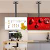 Adjustable Ceiling TV Mount, Tilt and Telescopic Ceiling TV Mount, Ceiling Suspended Telescopic Milk Tea Shop Wall Mount Bracket view 3