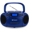 Emerson EPB-3003 Portable CD Cassette Boombox with AM FM Radio - Blue view 1