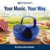 Emerson EPB-3003 Portable CD Cassette Boombox with AM FM Radio - Blue view 2