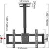 Adjustable Ceiling TV Mount, Tilt and Telescopic Ceiling TV Mount, Ceiling Suspended Telescopic Milk Tea Shop Wall Mount Bracket view 2
