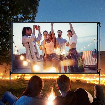 Wall Mounted Movie Screen 60'' 72'' 84'' 92'' 100'' 110'' 120'' Anti-Crease HD Screen 16:9/4:3 Portable Foldable Projection Screen, Public Display(60inch-4:3)