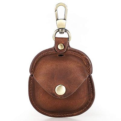 2024 Suitable for Samsung Buds Pro Protective Cover, Genuine Leather Scratch Resistant Cover, Hook Convenient Leather Cover, Earthquake Resistant, Waterproof, and Drop Resistant (Brown)
