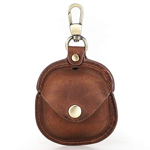 2024 Suitable for Samsung Buds Pro Protective Cover, Genuine Leather Scratch Resistant Cover, Hook Convenient Leather Cover, Earthquake Resistant, Waterproof, and Drop Resistant (Brown)