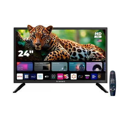 Audiobox TV-240SD 24-Inch Smart LED HDTV for RV, Camping | Magic Remote, webOS Hub, Bluetooth, Dual-Band WiFi, & 12V AC/DC Compatibility