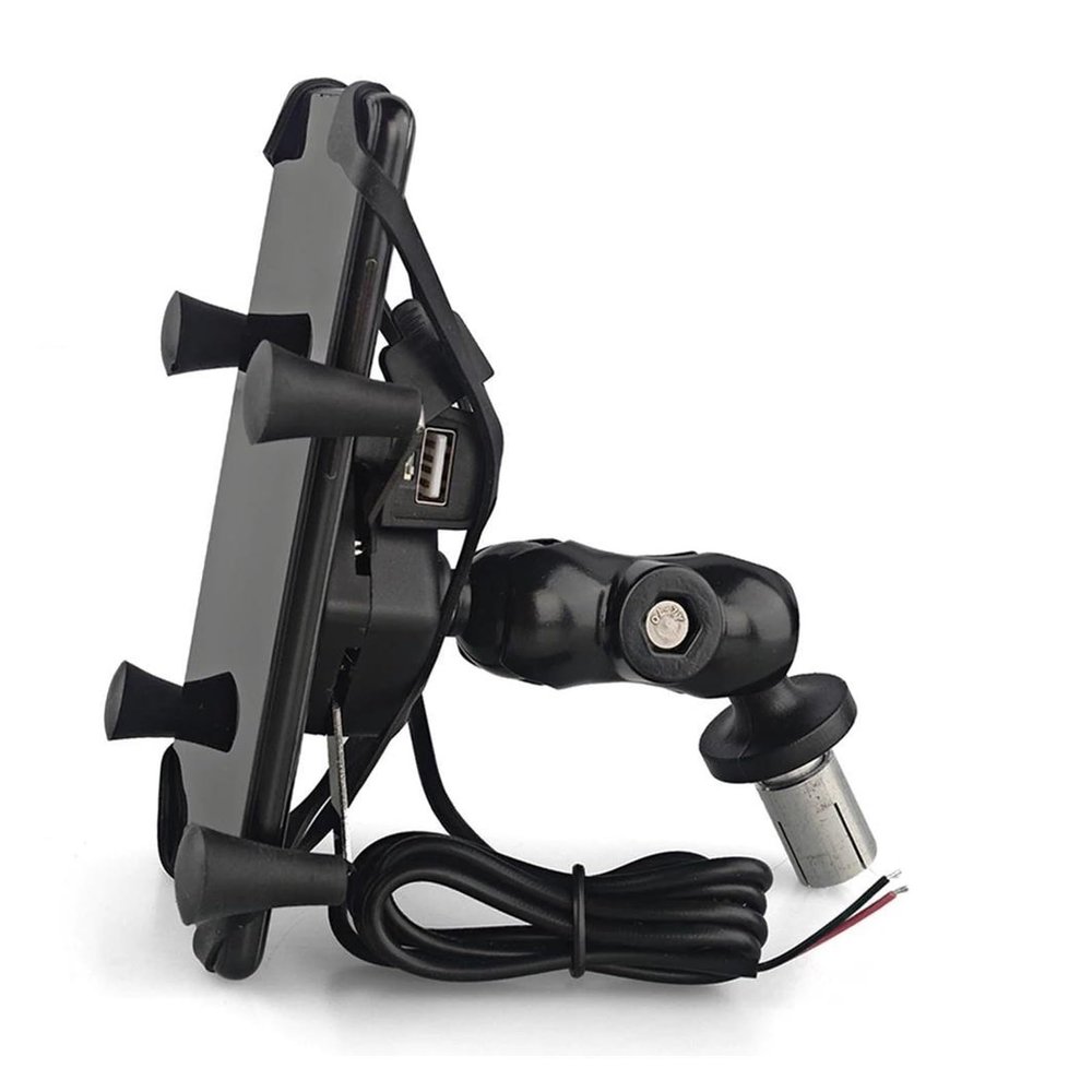 HMVHEKYEC Navigation Bracket Universal Motorcycle Phone Mount GPS Navigation Bracket with USB Grip Mobile Phone Holder Phone Mount Holder