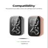 2 Pack for Xiaomi Smart Band 9 pro Case,Ultra-Thin Hard PC Protective Cover with Tempered Glass Film,BOVUGAC Case Cover for Xiaomi Band 9 pro Accessories-Clear+Pink view 2