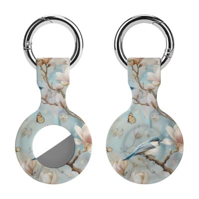 Blue Bird Silicone Protective Case Tracker Holder Cover with Key Ring Compatible with AirTag 1PCS