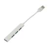 HOMSFOU 1pc Aluminium Alloy Port USB Hub Portable USB Splitter for Laptop Multi-Port Adapter for Office Use Lightweight and Design Silver view 1