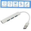HOMSFOU 1pc Aluminium Alloy Port USB Hub Portable USB Splitter for Laptop Multi-Port Adapter for Office Use Lightweight and Design Silver view 4