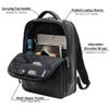 Alpine Swiss Olsen 13 Laptop Travel Backpack Genuine Leather Slim Business Travel Carry On Daypack Black view 3