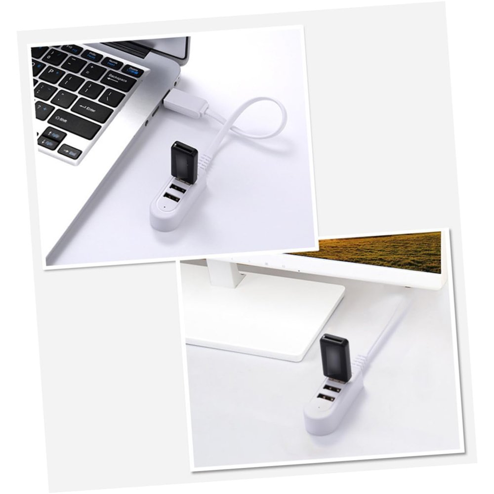 HOMSFOU 3a Multi-Function Hub Charger Extension for Desktop and Notebook Compact White USB Splitter Offline Charging for Mobile Devices