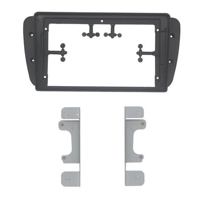 9 Inch Car Fascia Compatible with Ibiza 6J 2009 2010 2011 2012 2013 Video Panel Player Audio Dash 2 Din Frame Dashboard Mount Kit Bezel