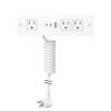 Furniture Drawer Outlet, Recessed Power Strip with (3) PD 20W USB Ports Fast Charging & (3) 15 Amp AC Outlets, (14 AWG) 10 FT White Spring Cord view 1