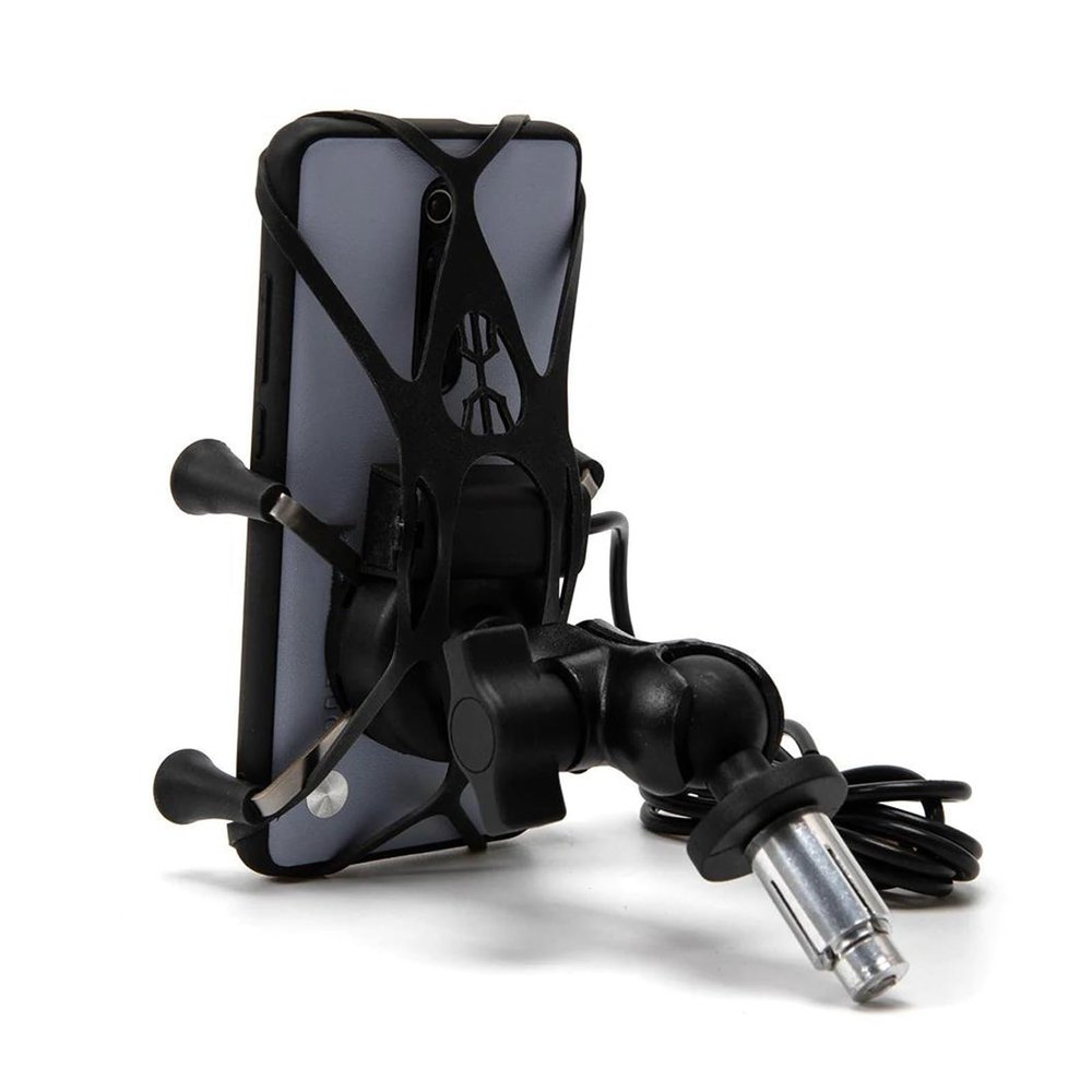 HMVHEKYEC Navigation Bracket for YZF-R6 for Y&zf R6 YZFR6 2006-2017 2016 2015 2014 R1M Motorcycle Cellphone Stand USB Phone Holder Fork Stem Mount GPS Navigation USB Bracket Phone Mount Holder