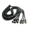 Wiring Connecting Terminals - 1Pcs 8M M12 4Pin Aviation Spring Cable GX12 3 x 4Pin Male to Female Extend Spliiter Wire for Audio Video Camera Monitor and CCTV view 4