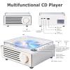 Lutexgo Portable CD Player with Bluetooth 5.3, Home CD Boombox, USB Port, 10s Anti-Skip, 3.5mm AUX/Headphone Jack - Rechargeable for Kitchen/Bedroom/Travel/Gifting (White) view 3