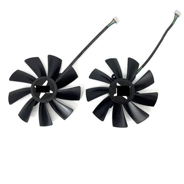 100MM 4PIN Cooling Fan GAA8S2U 0.46A 12V RX590 GPU Fan Compatible with RX 580 RX 590 GME 8G Graphics Card Cooler Fan(Black 2-Fan)