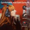 Falebare Bluetooth Headphones Over Ear, 6S Foldable Wireless Headphones with 6 EQ Modes, 40 Hours Playtime HiFi Stereo Headset with Mic, Soft Ear Pads, TF/FM for Cellphone/PC/Home (Red) view 4