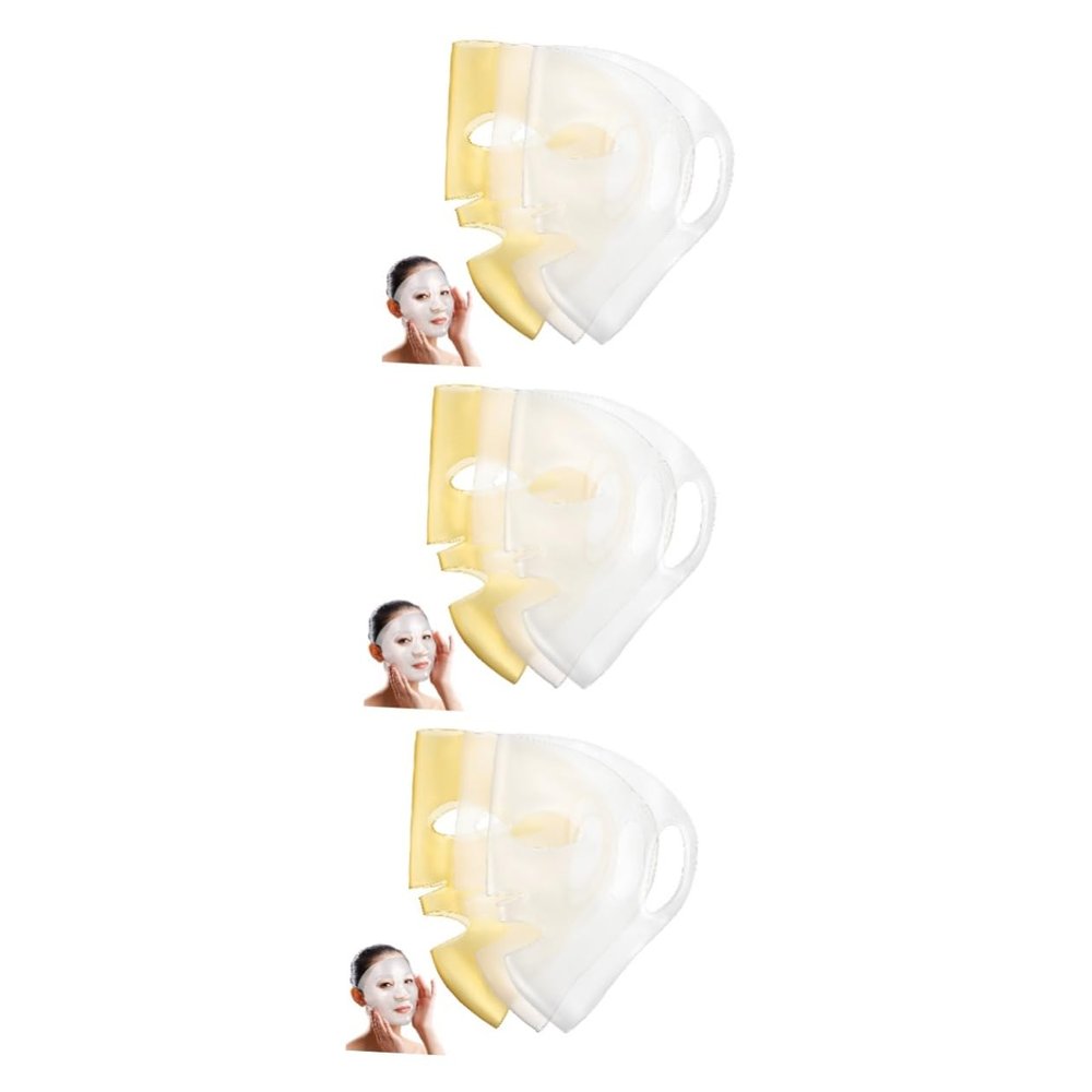 FRCOLOR 6pcs Silicone Mask Covers for Facial Reusable Beauty Mask Covers for Salon Use