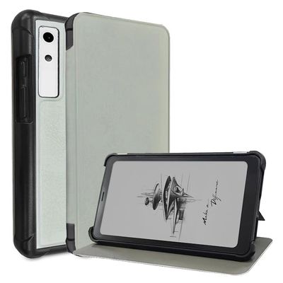 AJUSIBZR Case Compatible with Boox Palma 6.13" E-Book Reader Ultra Thin Shockproof Cover with Flip Magnetic Protective Shell(Light Grey)