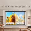 60 Inch 72 Inch 4K HD Projection Screen, Anti-Crease Portable Projector Movie Screen, Light-Weight 16:9/4:3 Movie Screen, Easy To Roll Up for Storage, for Home Theater Public Display(16:9,72in) view 3