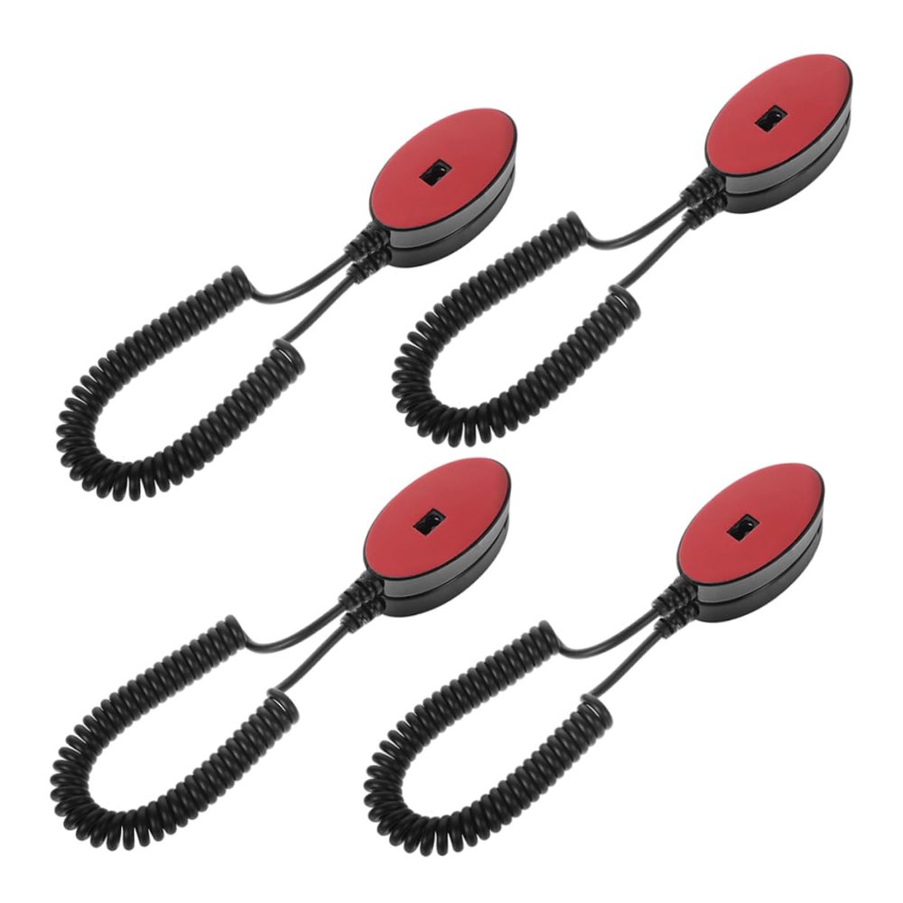 BIUDECO 4pcs Retractable Cable Lock Phone Heavy Duty Security Cable for Tvs Phones Tablets