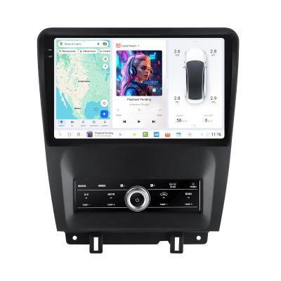 MekedeTech DUDUAUTO DUDU4 Double Din HD Screen Android 13 Car Radio Wireless Carplay Multimedia Player Car Head Unit for Ford Mustang 2010 2011 2012 2013 2014,4G RAM 32GROM