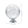 TOBBOMEY 6pcs Crystal Round Cabinet Knobs White Decorative Pulls for Wardrobe Dresser and Bathroom Cabinets Easy to Install Drawer Hardware view 2