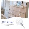 TOBBOMEY 6pcs Crystal Round Cabinet Knobs White Decorative Pulls for Wardrobe Dresser and Bathroom Cabinets Easy to Install Drawer Hardware view 3