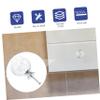 TOBBOMEY 6pcs Crystal Round Cabinet Knobs White Decorative Pulls for Wardrobe Dresser and Bathroom Cabinets Easy to Install Drawer Hardware view 4