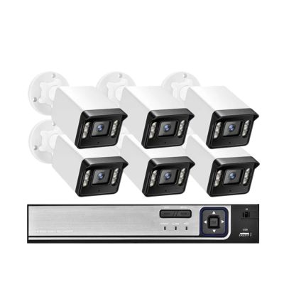 8CH 5MP 8MP POE Security Camera System Two Way Audio 8MP NVR Kit CCTV Outdoor IP Camera H.265 P2P Video Surveillance Set(None,8CH NVR 6pcs 5MP Cam)