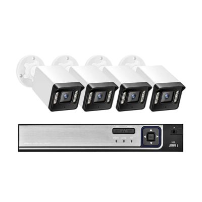8CH 5MP 8MP POE Security Camera System Two Way Audio 8MP NVR Kit CCTV Outdoor IP Camera H.265 P2P Video Surveillance Set(None,4CH NVR 4pcs 5MP Cam)