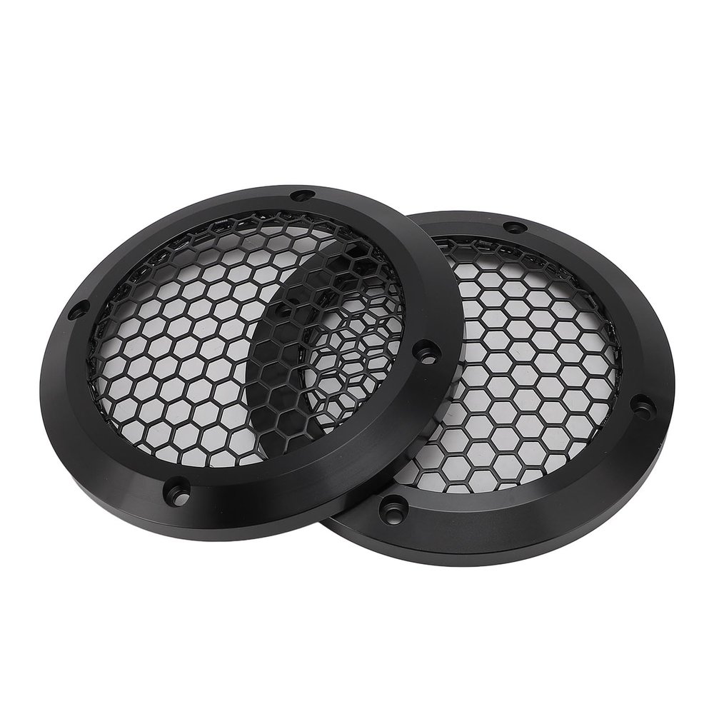 6.5 Speaker Grill Covers, 2Pcs Car Speaker Subwoofer Guard Protector, ABS Plastic Frame with Metal Mesh and 8PCS Screws