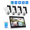 QDVOPHZA 10CH NVR CCTV Camera Set 4MP WiFi PTZ Solar IP Camera Security System Kit P2P Outdoor Wireless Surveillance System(500g,2PCS Camera System) view 2