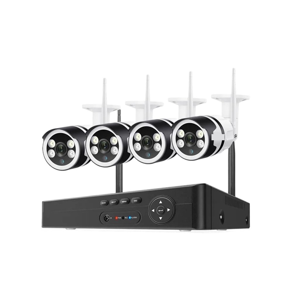 QDVOPHZA 3MP 5MP HD Wireless CCTV System Two Way Audio Waterproof WiFi IP Security Camera 8CH NVR Video Surveillance Kit(2T,8CH NVR 4Pcs Cam 3MP)