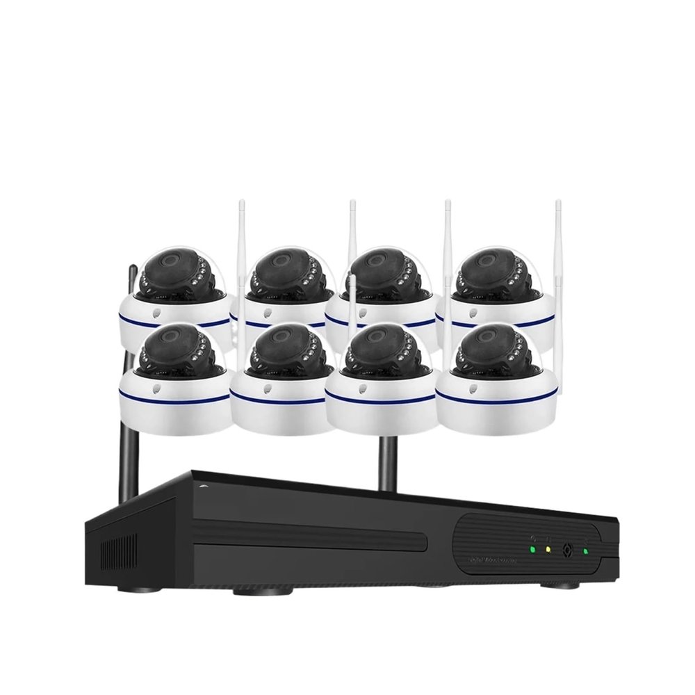 QDVOPHZA 10CH IP Camera WiFi NVR Kit CCTV System 5MP Explosion-Proof Wireless Dome Camera Video Surveillance System Set(3T(),10CH NVR 8PCS Camera_E/U)