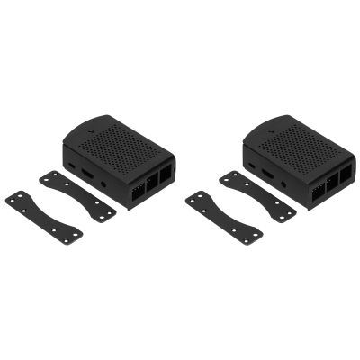 2PCS Black Aluminum Alloy Enclosure for Aluminum Alloy Heatsink Case for Protective Case Microcomputer Heatsink Shell