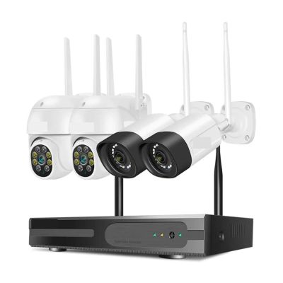 QDVOPHZA Wireless Camera Security System Kit 5MP 5X Digital PTZ 10CH NVR Outdoor CCTV Camera Set 2 Way Audio Surveillance System(None,3MP PTZ Camera Set)