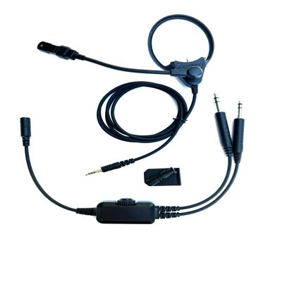 Crystal Mic Pro V (TSO) for QC / QC45 (Dual Plugs for General Aviation)