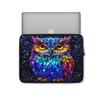 Protective Case Cover Bag for iPad (Regular, Air, Pro 9, 10, 11, 12, 13 inches) Stained Glass Art Cute Close Up Abstract Colorful Owl Bird Animal Flat Print Design Zippered Sleeve view 2